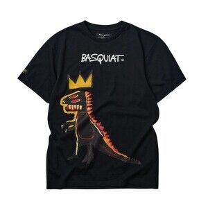 Reason Basquiat Pez Dino T-Shirt Men’s Large Black Graphic Print Tee